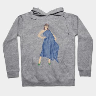 Blue dress Hoodie